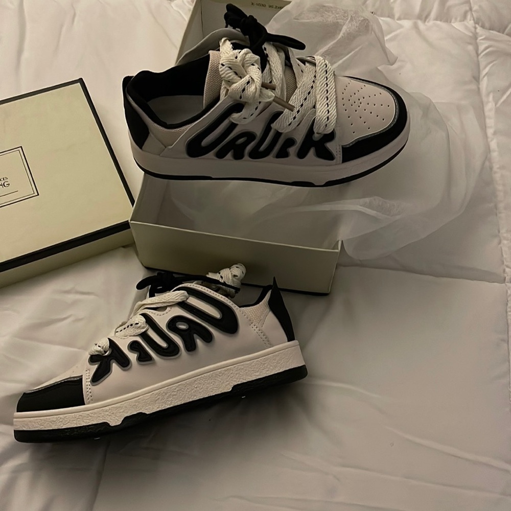 Black and Cream Shoes